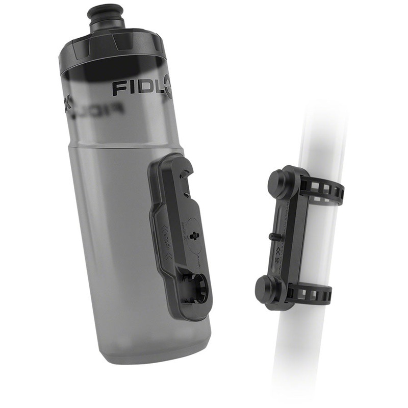 Fidlock TWIST Water Bottle Cage Set – Universal Base Mount Strap-On 600ml Smoke