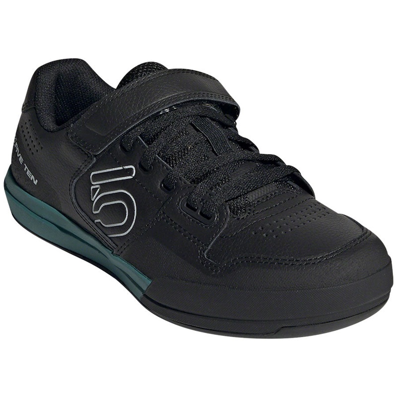 Five Ten Hellcat Mountain Clipless Shoes – Womens Core BLK / Crystal White / Hazy Emerald 7.5