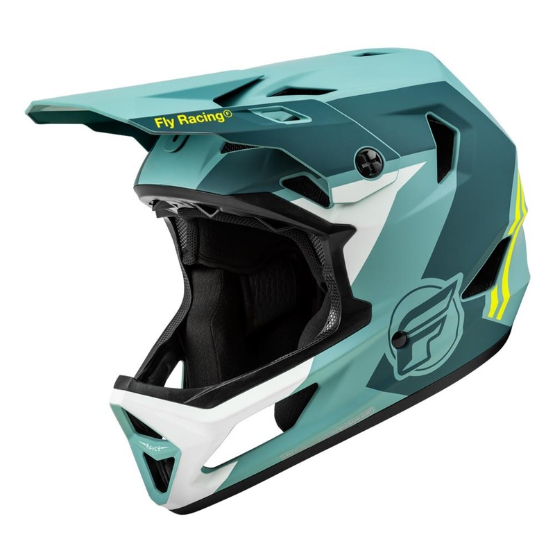 Fly Racing Rayce Helmet – Matte Blue Stone/Hi-Vis