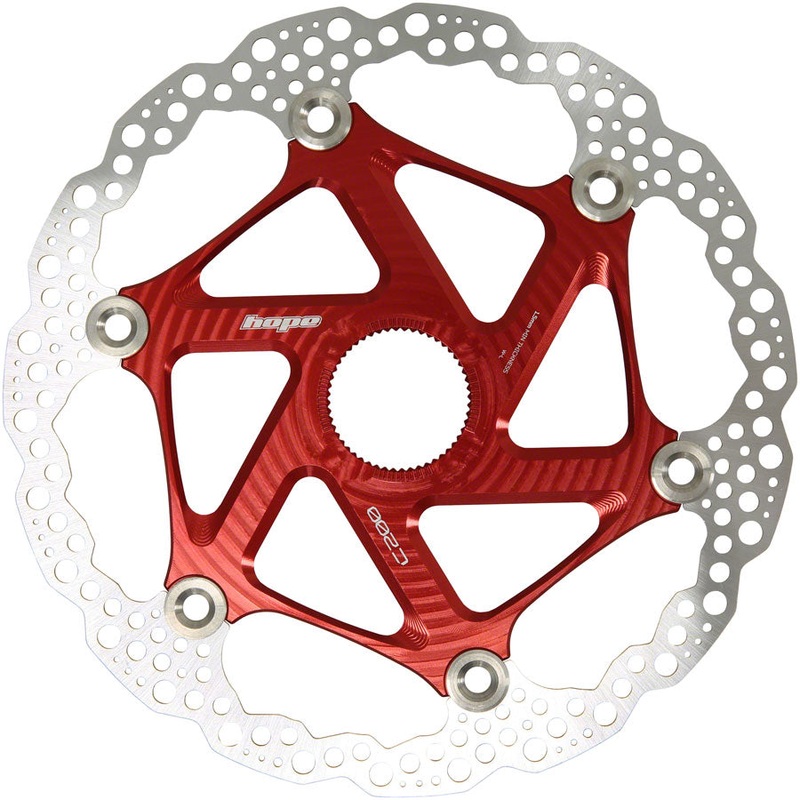 Hope MTB Floating Centre-Lock Disc Brake Rotor – 200mm Center-Lock Red