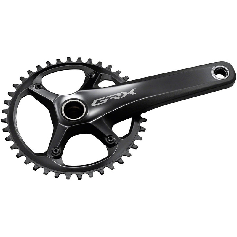 Shimano GRX FC-RX810-1 Crankset – 170mm, 11-Speed, 40t, 110 BCD, Hollowtech II Spindle Interface, Black