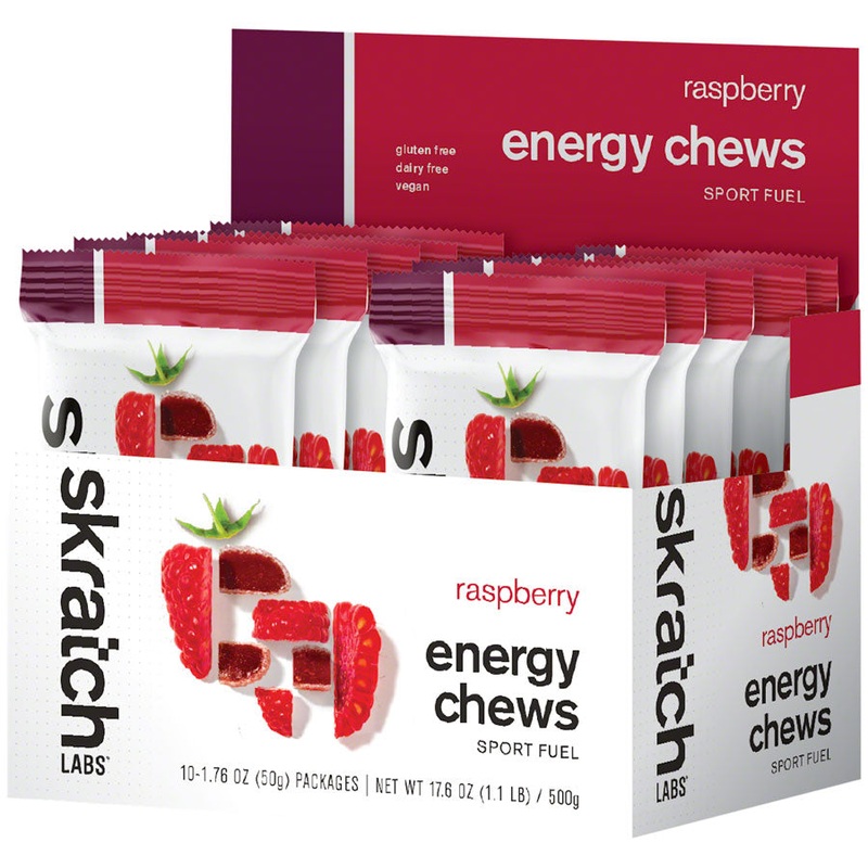 Skratch Labs Sport Energy Chews: Raspberry, Box of 10
