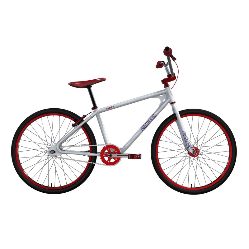 Race Inc. RA26-R Retro 26″ BMX Freestyle Bike-White/Red