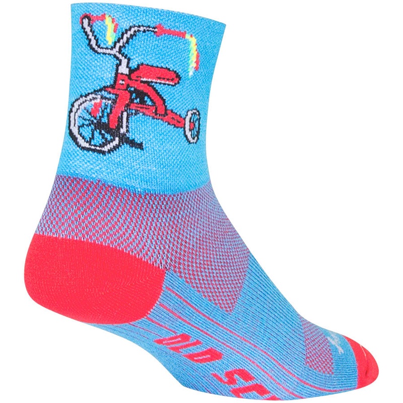 SockGuy Classic Trike Socks – 4 inch, Blue/Red, Large/X-Large