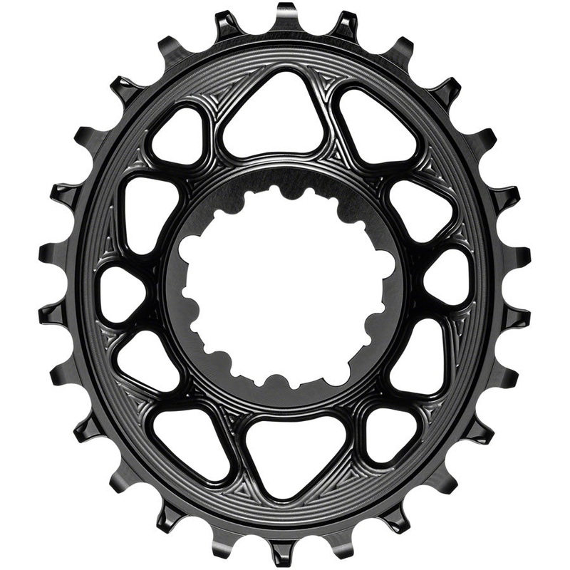 absoluteBLACK Oval Narrow-Wide Direct Mount Chainring – 26t SRAM 3-Bolt Direct Mount 6mm Offset BLK