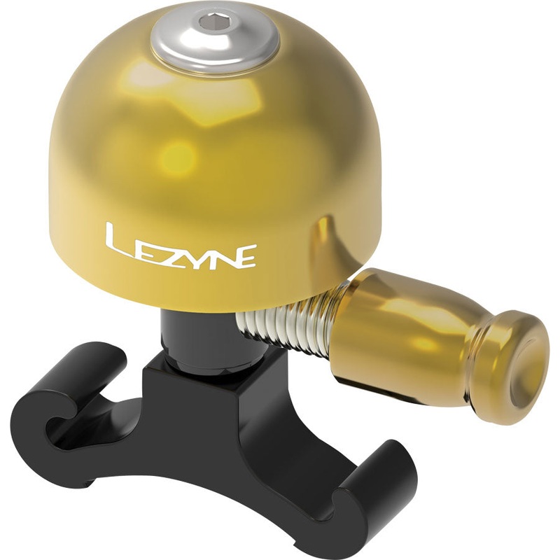 Lezyne Classic Brass Bell: O-Ring Mount Small Brass/Black