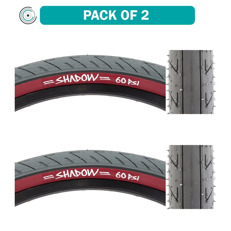Pack of 2 The Shadow Conspiracy Strada Nuova 20×2.3 Wire TPI 110 Gy/Red 199-05017 2.30 LP