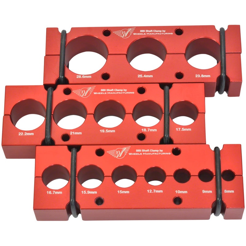 Wheels Manufacturing BBI Shaftclamp, Set of 3, Red