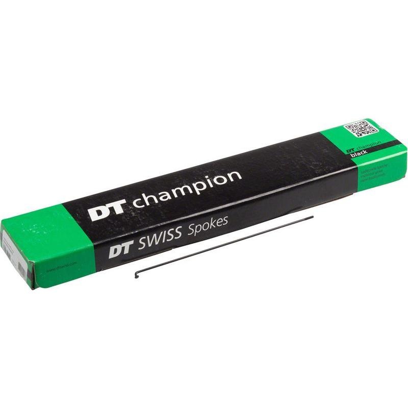 DT Swiss Champion Spoke: 2.0mm 297mm J-bend Black Box of 100