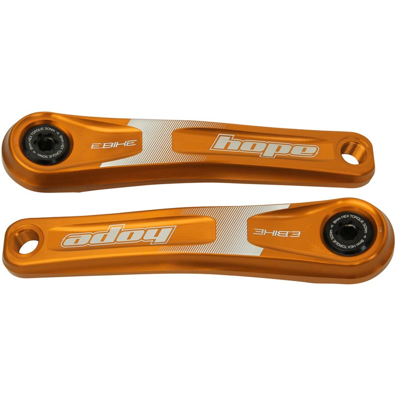 Hope Ebike Crank Arm Set – 155mm ISIS Specialized Offset Orange