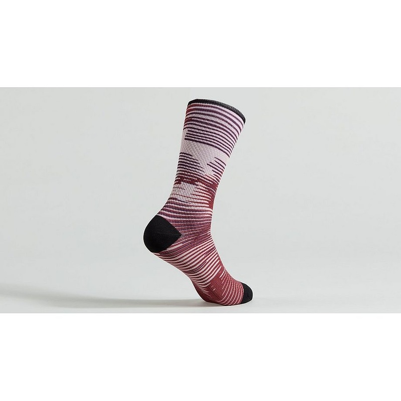 soft air tall sock maroon blur xl