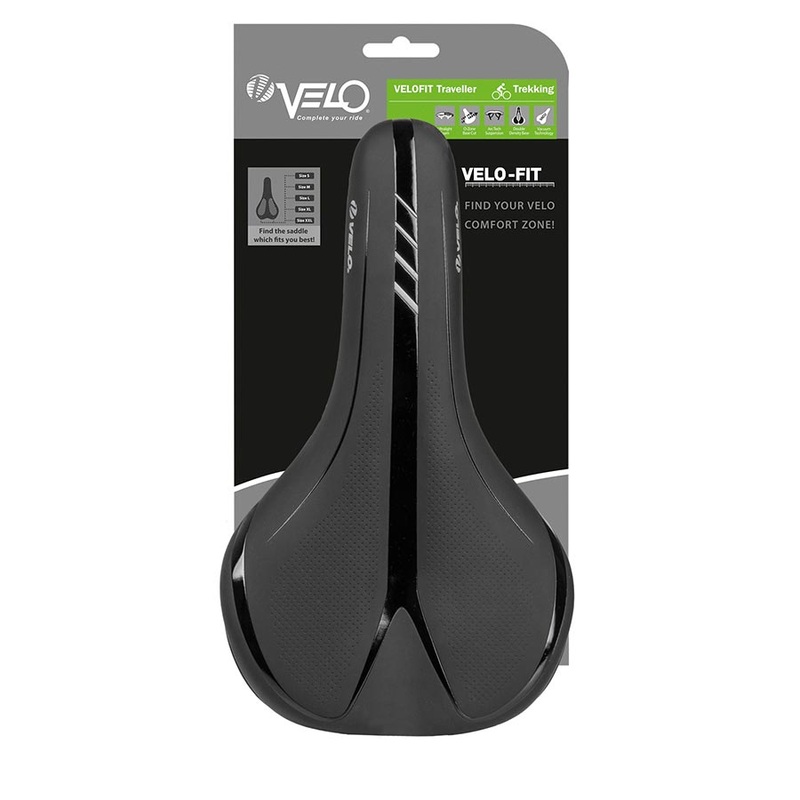 Bike Saddle Velo Fit Traveller 267 x 152mm, 363g, Black
