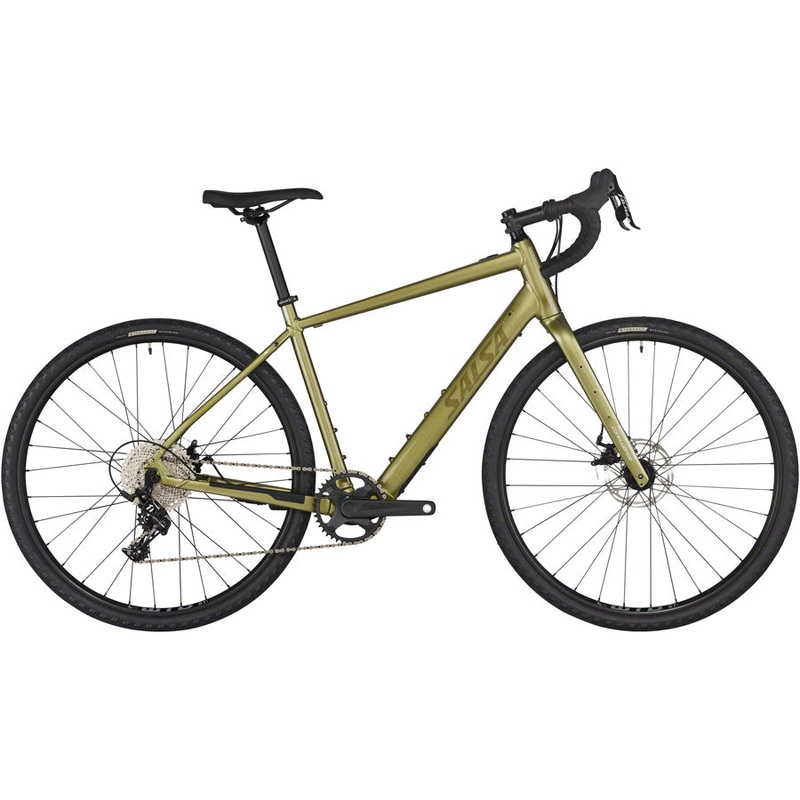 Salsa Confluence Drop Bar Apex 1 Ebike – 700c Aluminum Avocado Green 55cm