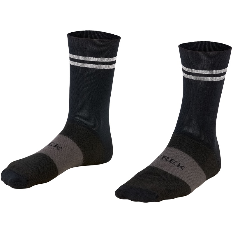 Sock Trek Race Reflective Crew Medium (39-41) Black