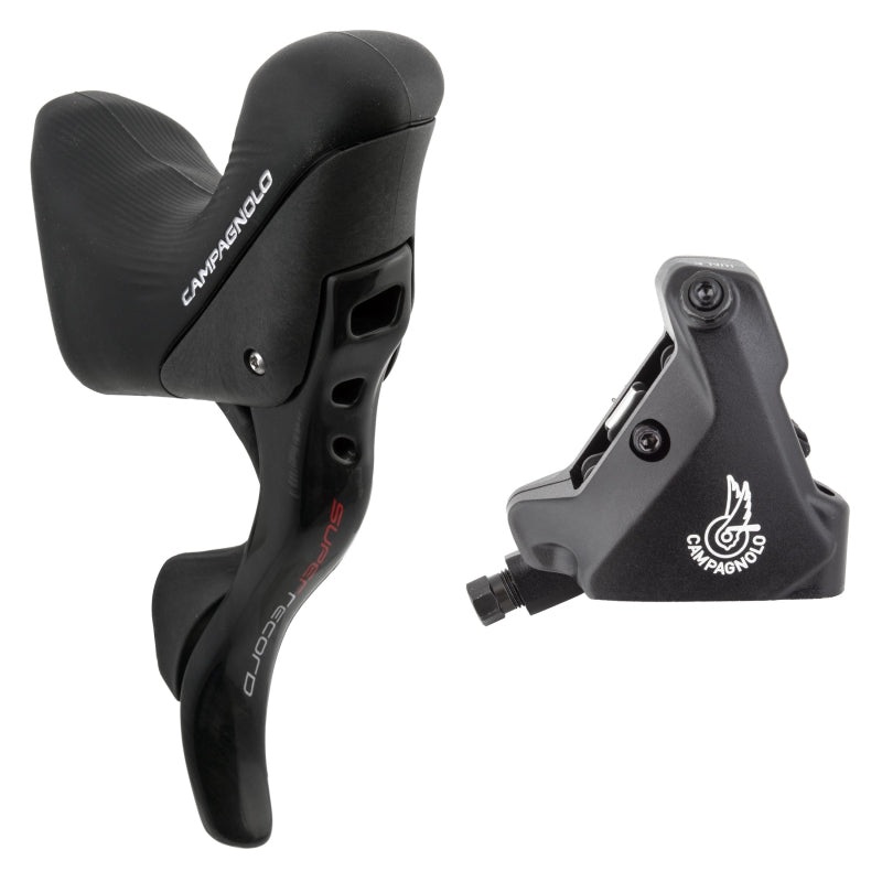 Super Record Ergopower Hydraulic Brake/Shift Lever Disc Caliper – Right/Rear 12-Speed 140mm Flat Mount Caliper BLK