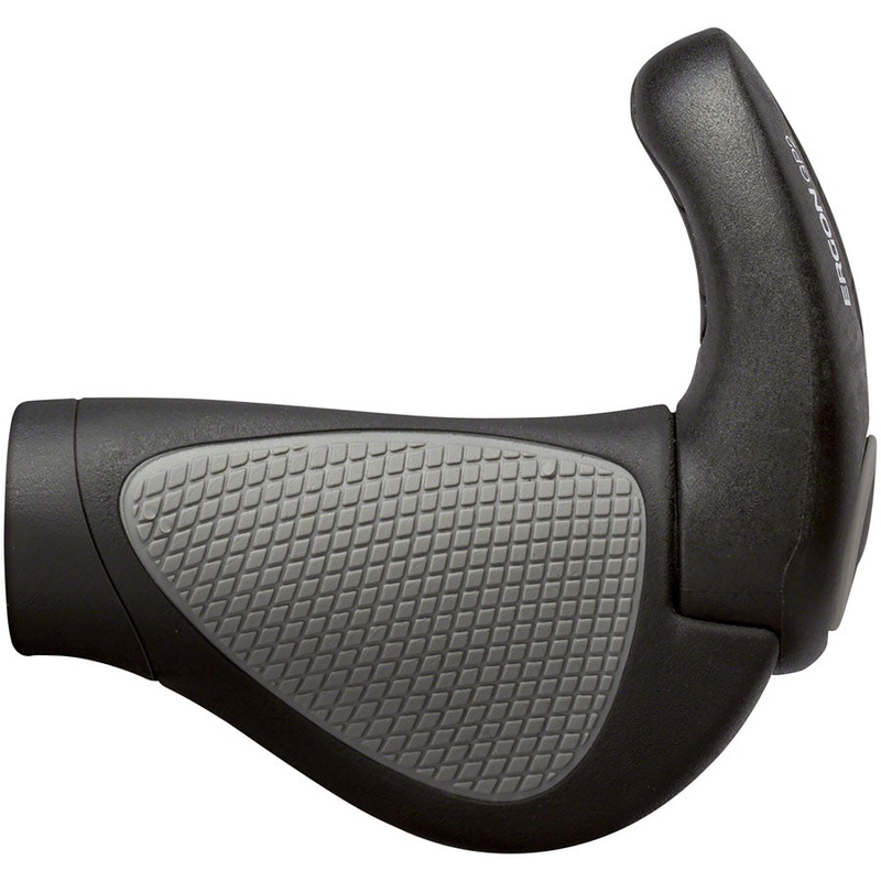 Ergon GP2 Gripshift Grips – Large, Black/Gray