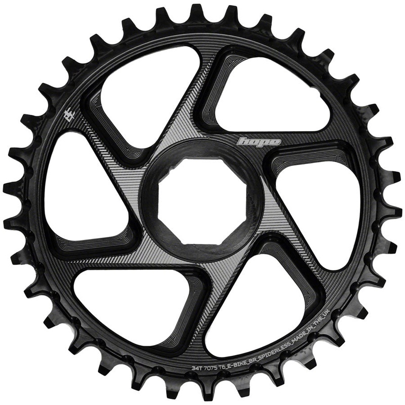 Hope Spiderless Chainring –  34T, R22,  Ebike,  Brose,  Black