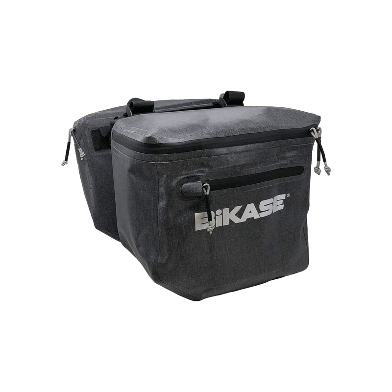 Bikase Urbanator Adjustable Panniers Bag Velcro Straps 11.5×10.5×6` 1500 c.i. Black