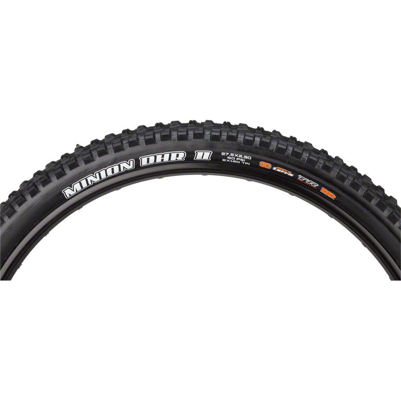 Maxxis Minion DHR II Tire – 27.5 x 2.3 Tubeless Folding BLK 3C MaxxTerra DD