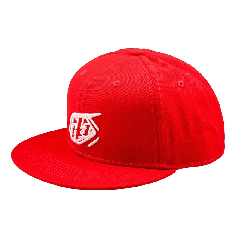 Troy Lee Designs Badge Flat Bill Snapback Hat – Team Red
