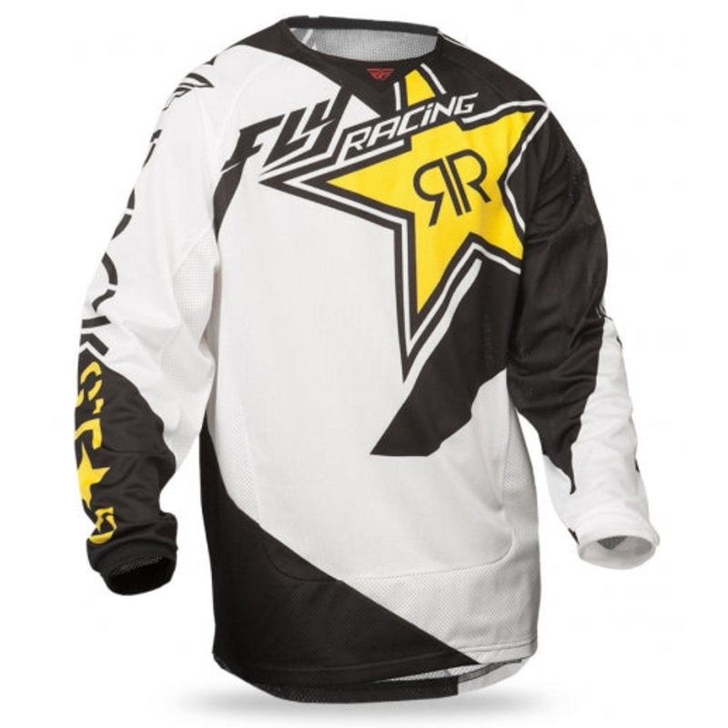 Fly Racing Kinetic Vector Mesh BMX Race Jersey-Rockstar Yellow/Black