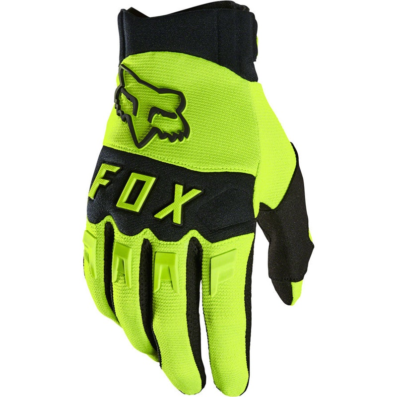 Fox Racing Dirtpaw Gloves – Fluorescent Yellow Full Finger Mens Small