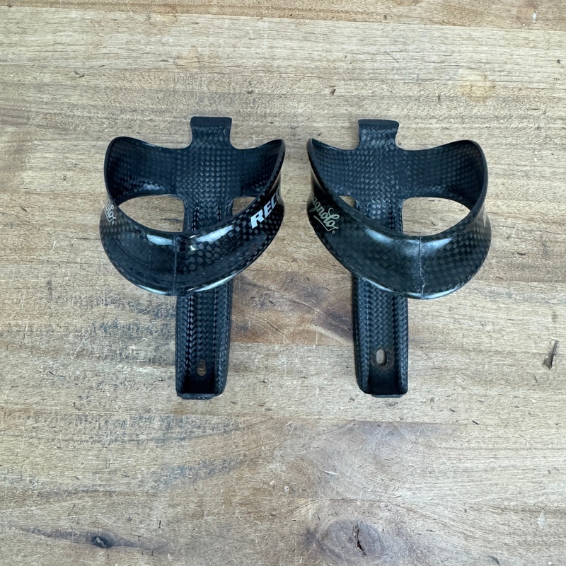 Vintage! Pair Campagnolo Record Carbon Bike Water Bottle Cages 40g