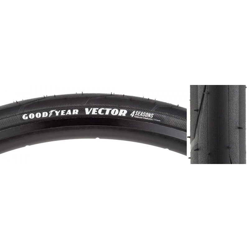Goodyear Vector 4Seasons Tire Tubeless Folding Black Dynamic Silica4 700 x 25 GR.012.25.622.V003.R