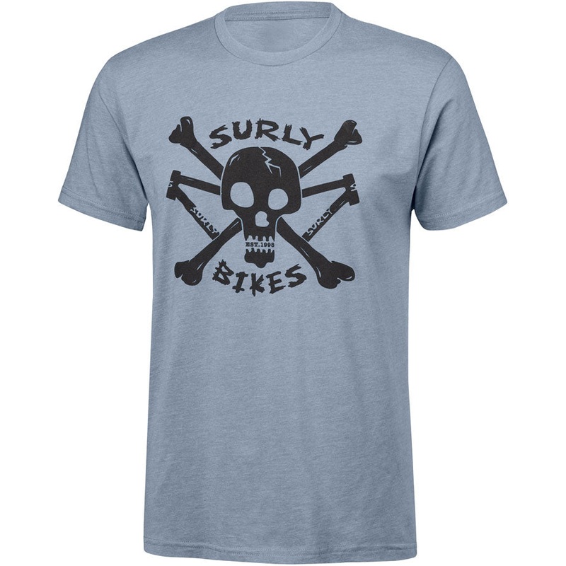 Surly Skullet Short Sleeve T-Shirt – Unisex Slate Blue X-Large