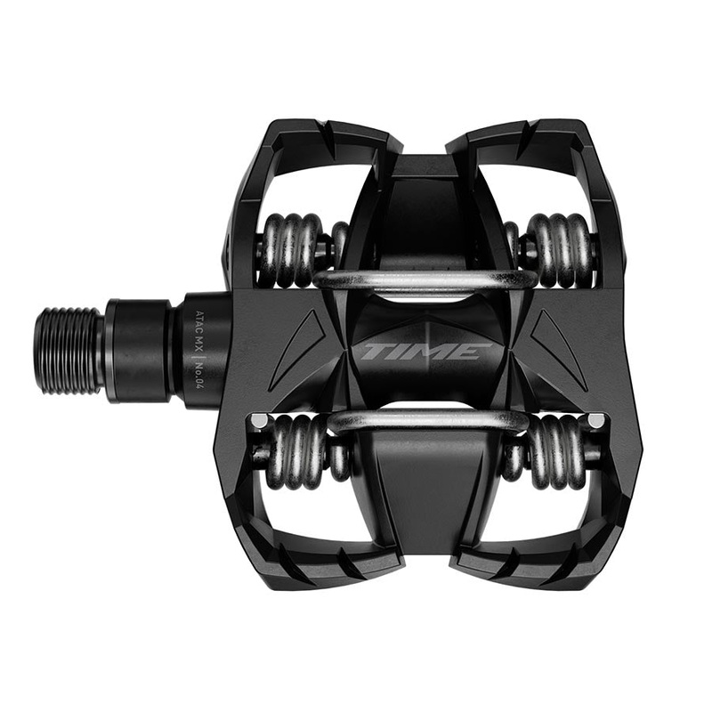 Time MX 4 Pedals – Dual Sided Clipless with Platform Aluminum 9/16″ Black B1