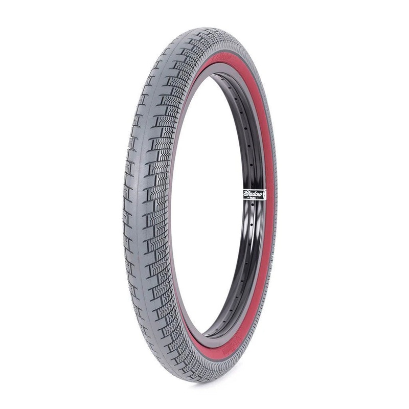 20×2.40 Shadow Conspiracy Creeper BMX Tire – 110 psi – Finest (Gray/Dark Red)