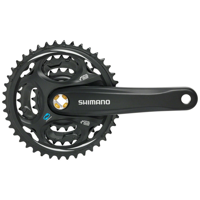 Shimano Altus FC-M311 Crankset – 170mm 7/8-Speed 48/38/28t Riveted Square Taper JIS Spindle Interface BLK
