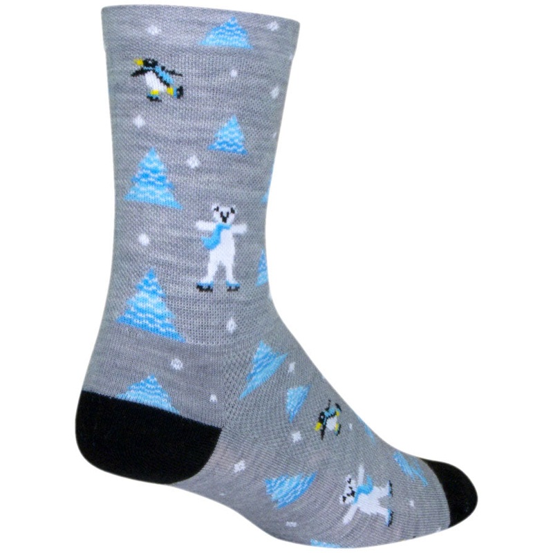 SockGuy Snow Day Wool Sock – 6″ Small/Medium