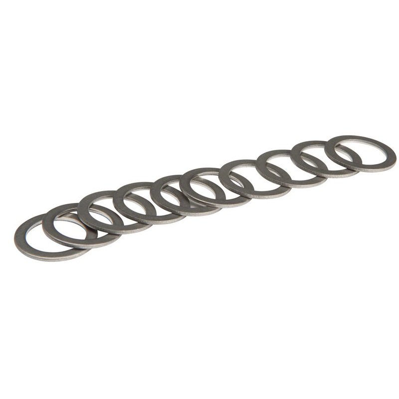 Wheels Manufacturing Bicycle Pedal Washers  Stainless Steel Spindle Protectors & Q-Factor Adjusters for Carbon Crank Compatibility