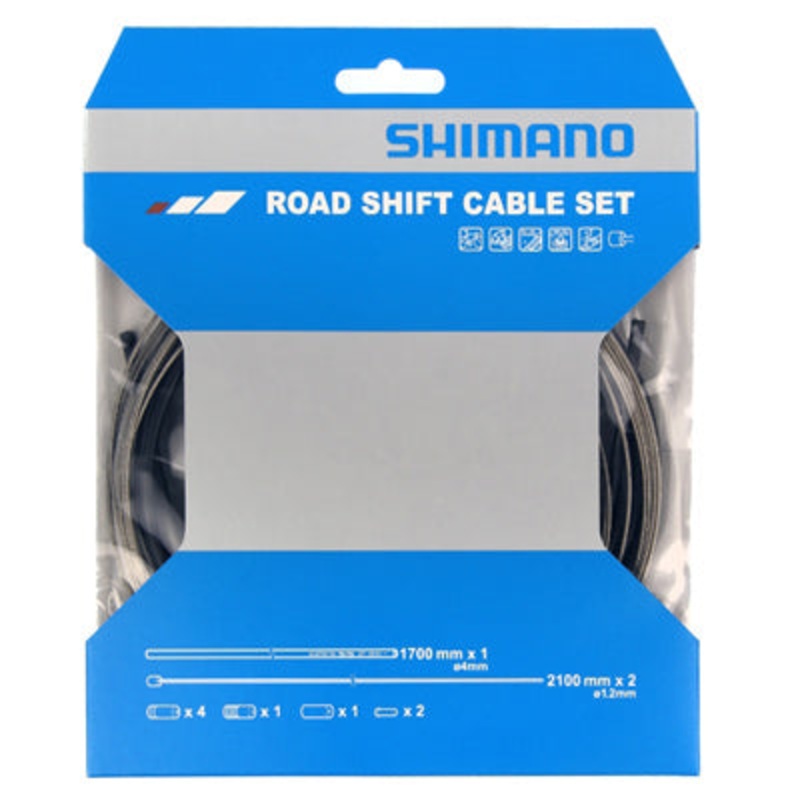 Shim Gear Cableset,Road,Black Sus,F&R,4Mm,Cble/Hsng Gear Cable Set Shimano Cableshous