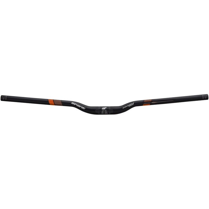 Spank Oozy 780 Vibrocore Handlebar – 31.8mm Clamp 800mm 25mm Rise BLK/Orange