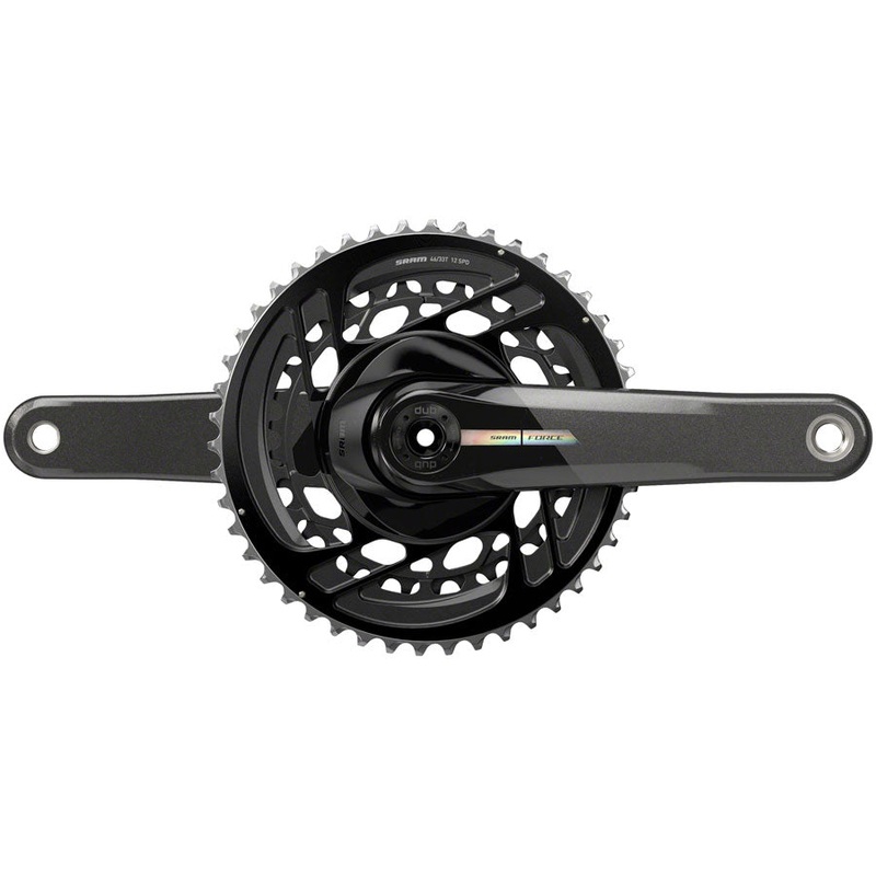 SRAM Force Crankset – 172.5mm 2x 12-Speed 46/33t Direct Mount DUB Spindle Interface Iridescent Gray D2