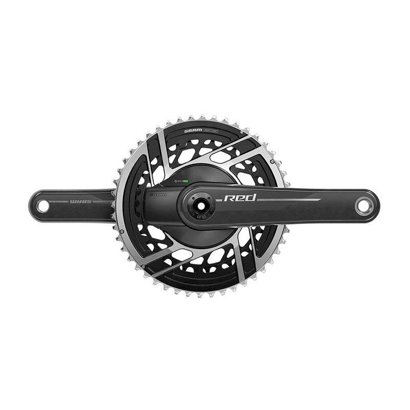 SRAM RED AXS Power Meter Crankset – 165mm 2x 12-Speed 50/37t 8-Bolt Direct Mount DUB Spindle Interface Natural Carbon E1
