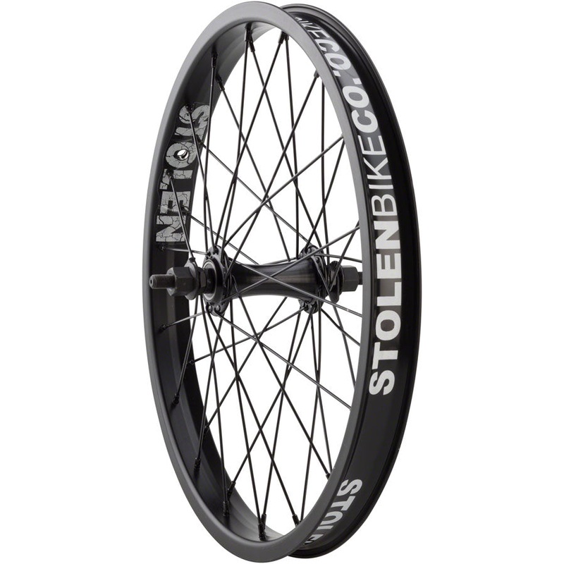 Stolen Rampage Front Wheel – 18″ 3/8″ x 100mm Rim Brake Black Clincher