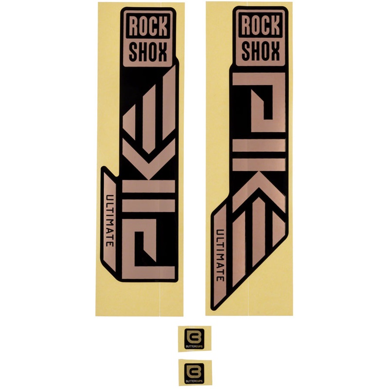 RockShox Fork Decal Kit – Pike Ultimate, 27.5″/29″, Matte Copper Foil For High Gloss Black (2023+)