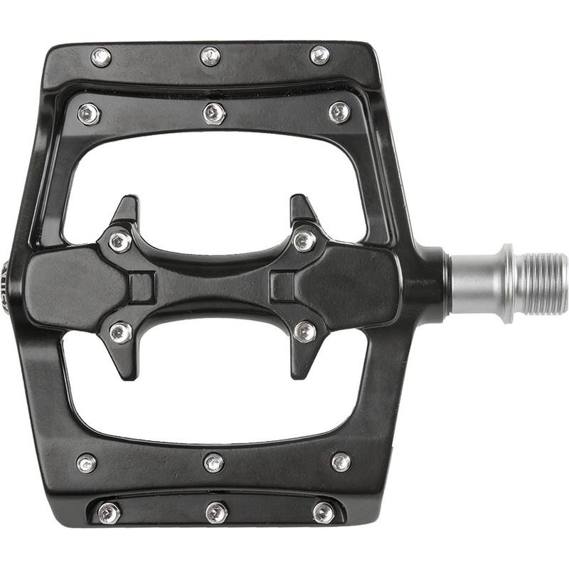 Exustar, E-PM820-2, Dual Sided Pedals, Body: Aluminum, Spindle: Cr-Mo, 9/16”, Black, Pair