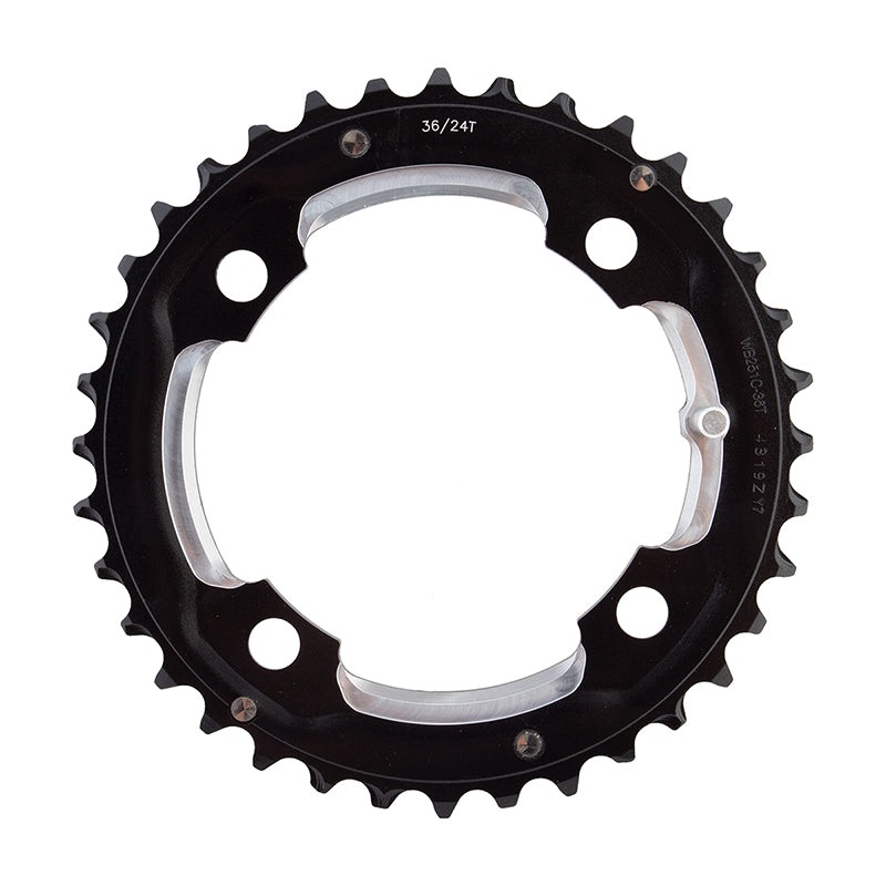Full Speed Ahead MTB Pro Double Chainring – 36t 104 BCD 4-Bolt Aluminum D10 BLK