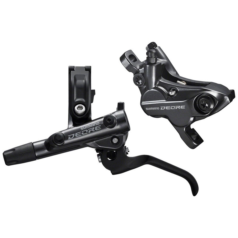 Shimano Deore BL-M6100/BR-M6120 Disc Brake and Lever – Front, Hydraulic, Resin Pads, Gray