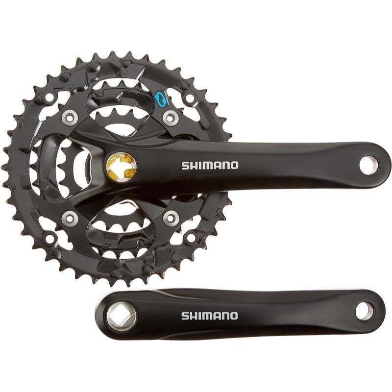 Shimano Front Chainwheel Fc-M361-L For Rear 7/8-Speed 175Mm 48X38X28Tfor Hg-Chain W/Chain Guard Chain Case Compatible Black Bicycle Cranksets