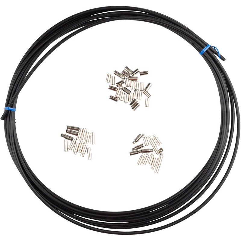 Shimano SP51 Derailleur Housing, 5mm x 25 feet, Black, with End Caps