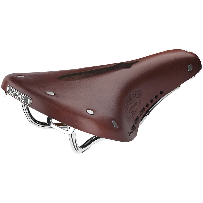Brooks B17 Carved Saddle – Steel, Antique Brown