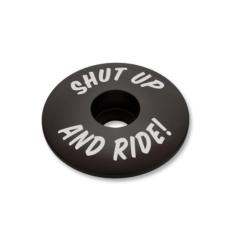 CBO Shut Up and Ride! Stem Cap – Black