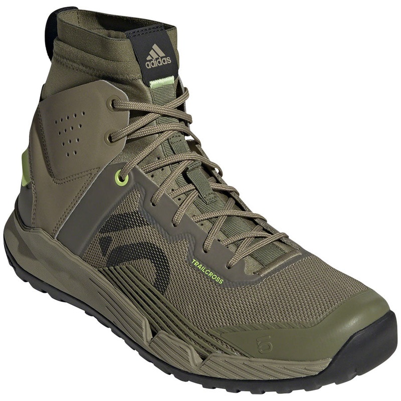 Five Ten Trailcross Mid Pro Flat Shoes – Mens Orbit Green/Core BLK/Pulse Lime 9.5