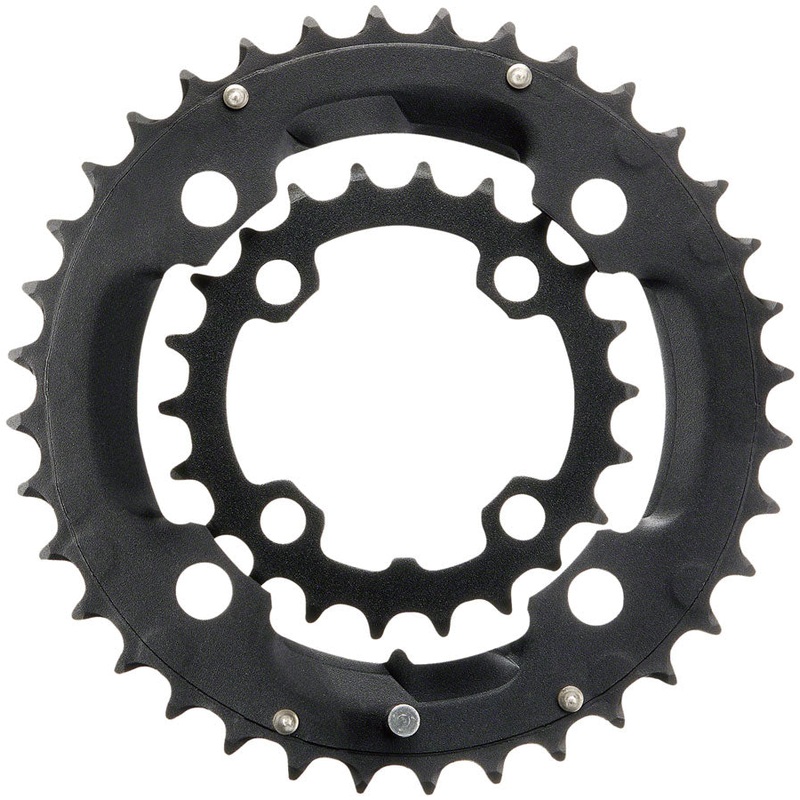 Samox 231AS Chainring Set – 36/22t 104/64 BCD Aluminum Outer Ring/Steel Inner Ring BLK
