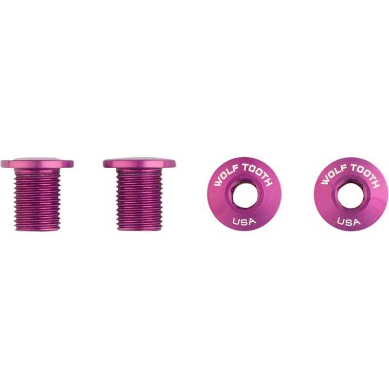Wolf Tooth 30T 10mm Chainring Bolt: Purple Set of 4 Dual Hex Fittings